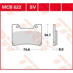 Placute-Frana-Sinter-Fata-Trw-Mcb622Sv-Fata