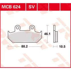 Plăcuțe frână sinterizate TRW MCB624SV