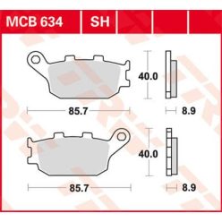 Placute Frana Spate Ceramic Trw Mcb634