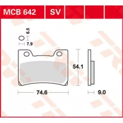 Plăcuțe frână sinterizate TRW MCB642SV