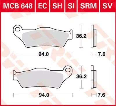 Placute-Frana-Sinter-Si-Trw-Mcb648Si-Fata