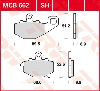 Placute-Frana-Sinter-Spate-Trw-Mcb662Sh-Spate