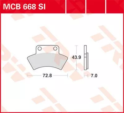 Plăcuțe frână sinterizate TRW MCB668SI