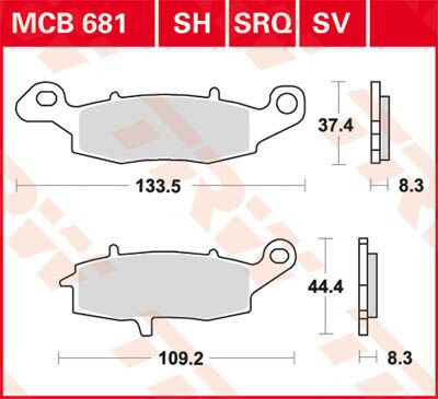 Placute-Frana-Sinter-Fata-Trw-Mcb681Sv-Fata-Dreapta