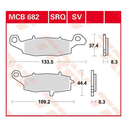 Placute-Frana-Sinter-Fata-Trw-Mcb682Sv-Fata