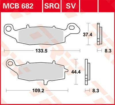 Placute-Frana-Sinter-Fata-Trw-Mcb682Sv-Fata