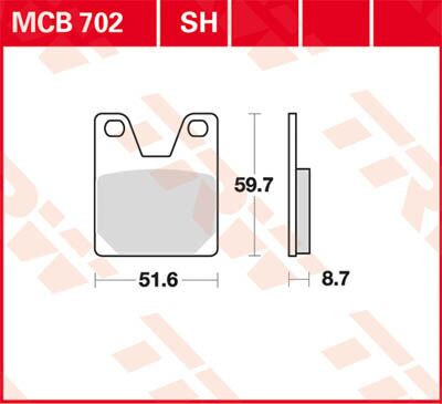 Placute-Frana-Sinter-Spate-Trw-Mcb702Sh-Spate