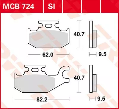 Plăcuțe frână sinterizate TRW MCB724SI