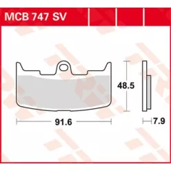 Plăcuțe frână sinterizate TRW MCB747SV