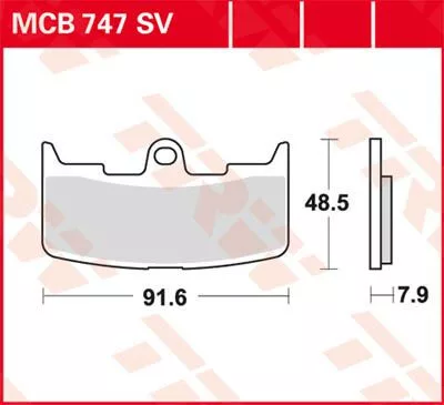 Plăcuțe frână sinterizate TRW MCB747SV