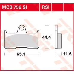 Plăcuțe frână sinterizate TRW MCB756SI