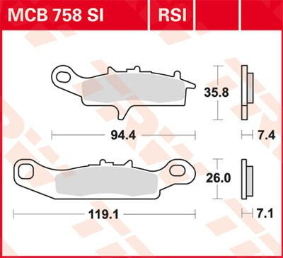 Placute-Frana-Sinter-Si-Trw-Mcb758Si-Fata-Stanga