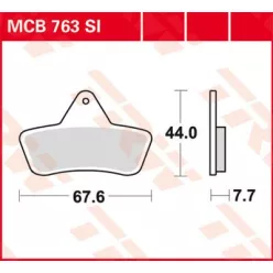 Plăcuțe frână sinterizate TRW MCB763SI