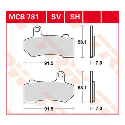 Placute Frana Trw Mcb781Sh Mcb781Sh