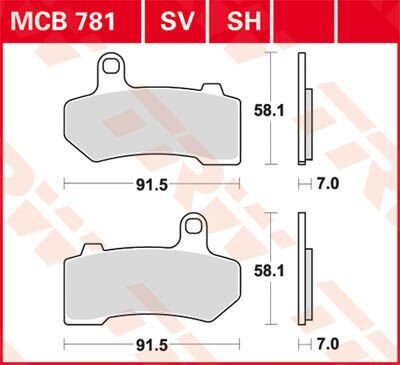 Placute Frana Trw Mcb781Sh Mcb781Sh