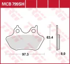 Plăcuțe frână sinterizate TRW MCB799SH