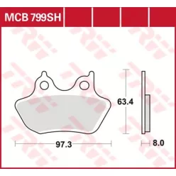 Plăcuțe frână sinterizate TRW MCB799SH