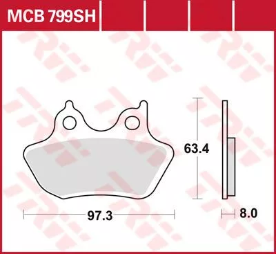 Plăcuțe frână sinterizate TRW MCB799SH