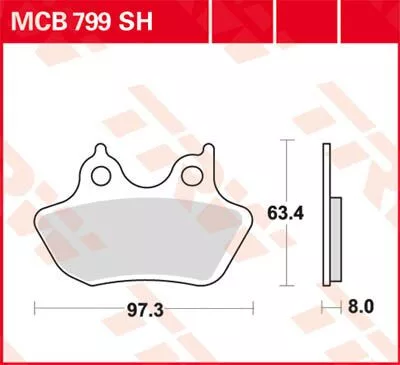 Plăcuțe frână sinterizate TRW MCB799SH