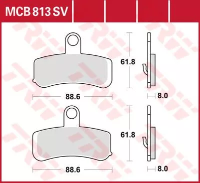 Plăcuțe frână sinterizate TRW MCB813SV