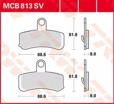 Plăcuțe frână sinterizate TRW MCB813SV