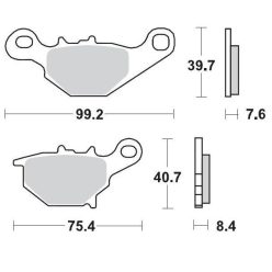 Moto-Master Placute Frana Racing 094811