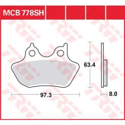 Placute frana TRW Sinter Spate MCB778SH