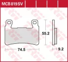 Plăcuțe frână sinterizate TRW MCB819SV