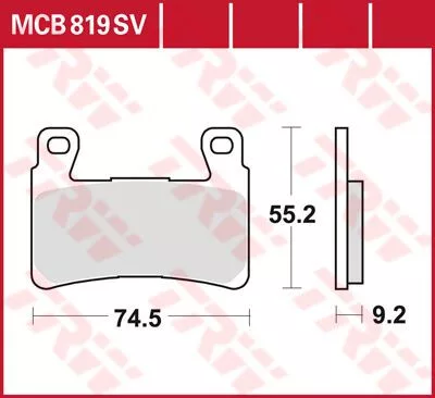 Plăcuțe frână sinterizate TRW MCB819SV