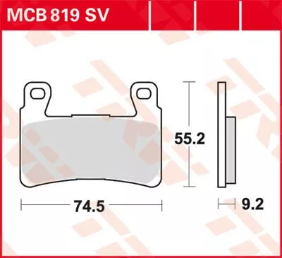 Plăcuțe frână sinterizate TRW MCB819SV