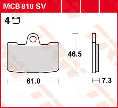 Plăcuțe frână sinterizate TRW MCB810SV
