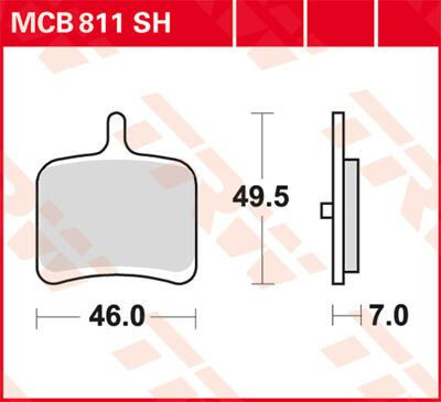 Placute frana TRW Sinter Spate MCB811SH