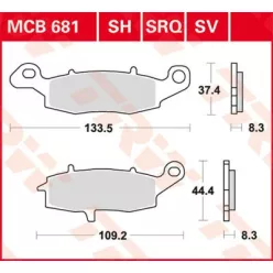 Brake-Pad-Trw-Mcb681Sh-Spate