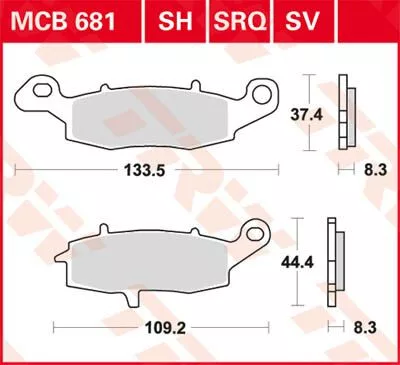 Brake-Pad-Trw-Mcb681Sh-Spate