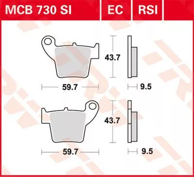 Placute-Frana-Sinter-Si-Trw-Mcb730Si-Spate