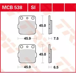 Plăcuțe frână sinterizate TRW MCB538SI