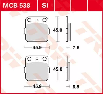 Plăcuțe frână sinterizate TRW MCB538SI
