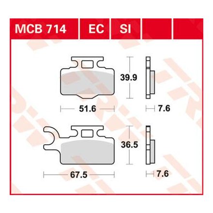 Trw Placute Frana Mcb714Si Mcb714Si