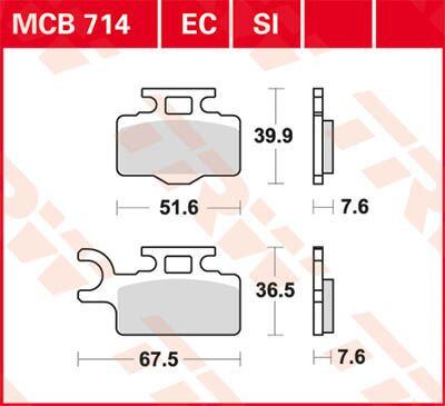 Trw Placute Frana Mcb714Si Mcb714Si