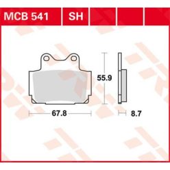 Placute-Frana-Sinter-Spate-Trw-Mcb541Sh-Spate