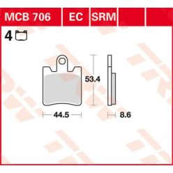 Placute-Frana-Sinter-Fata-Trw-Mcb706Sv-Fata