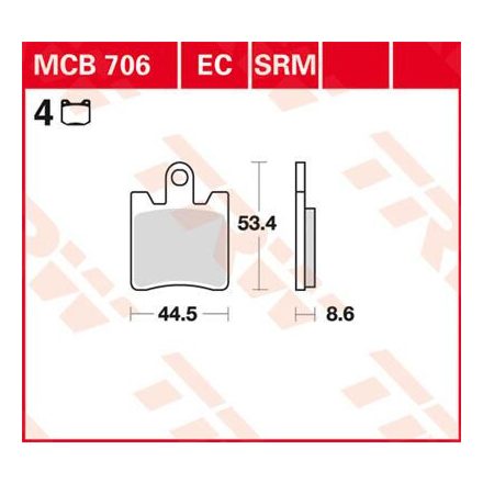 Placute-Frana-Sinter-Fata-Trw-Mcb706Sv-Fata