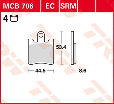 Placute-Frana-Sinter-Fata-Trw-Mcb706Sv-Fata