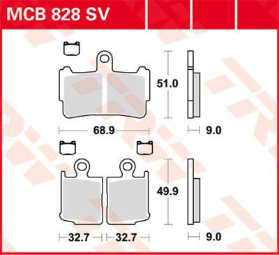 Placute-Frana-Sinter-Fata-Trw-Mcb828Sv-Fata