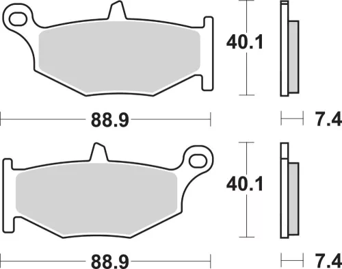 Plăcuțe frână sinterizate SBS 833LS