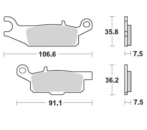 Plăcuțe frână sinterizate MOTO-MASTER 95911