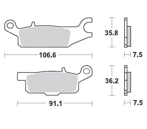 Moto-Master Placute Frana Racing 096011