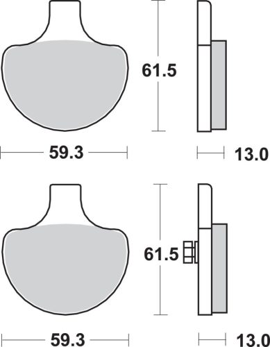 Plăcuțe frână sinterizate SBS 579H.HS