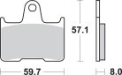 Sbs Placute Frana Sint Rear 715Ls