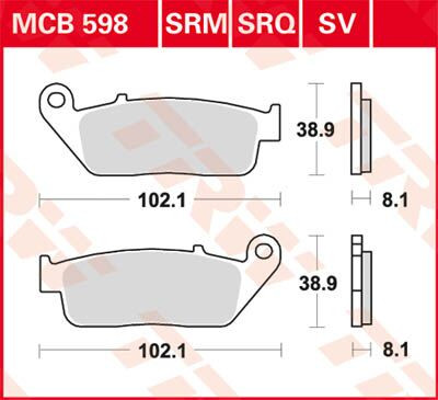 Placute-Frana-Sinter-Scuter-Trw-Mcb598Srm-Fata-Spate